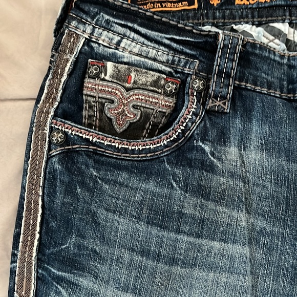 Men’s rock revival jeans. Style:Kort - Picture 4 of 6